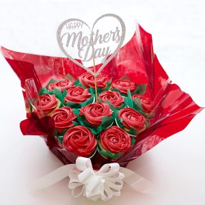 Red Roses cupcake bouquet - Large